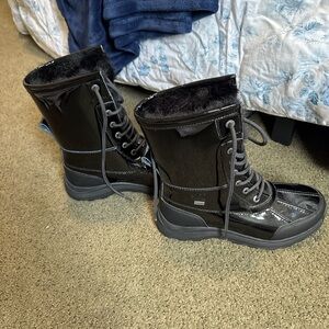 UGG Black Glossy Winter Boots